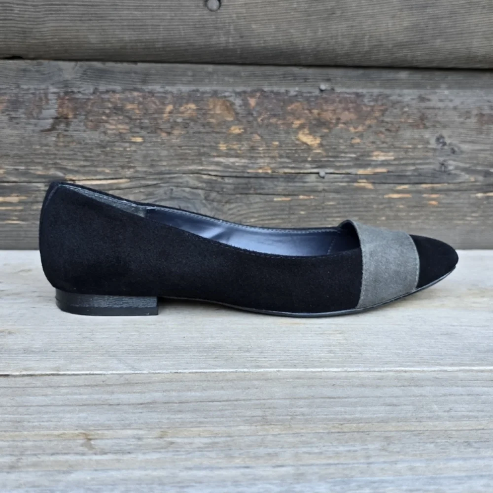 Liz Claiborne Classic Minimalist Suede Pointed Almond Toe Ballet Flats 6.5M